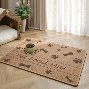 Tapis d'alimentation antidérapant pour chien