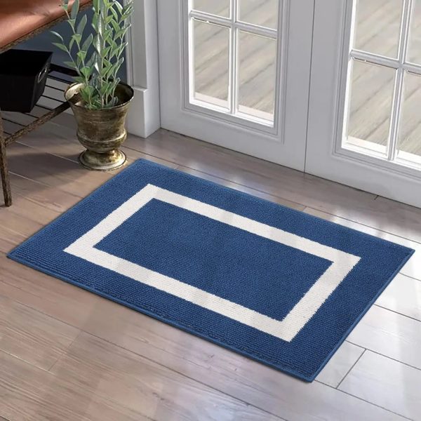 tapis d'entrée bleu