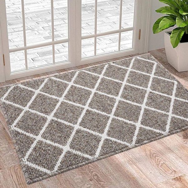 tapis d'entrée carreaux marron