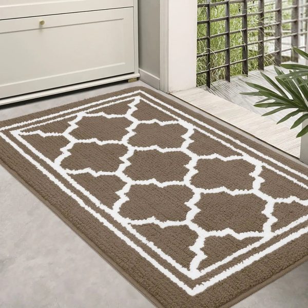 tapis d'entrée design marron