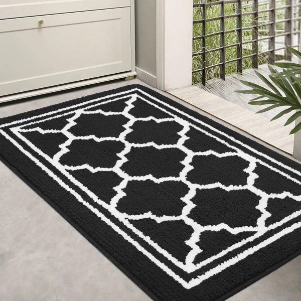 tapis d'entrée design noir