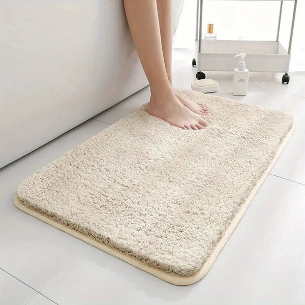 tapis de bain abricot absorbant