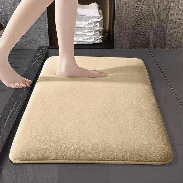tapis de bain absorbant abricot