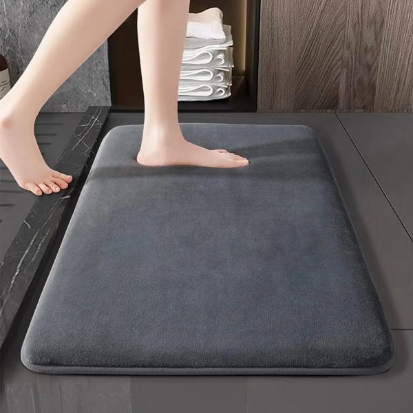 tapis de bain absorbant gris