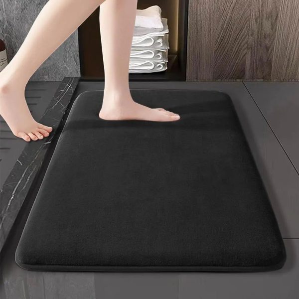 tapis de bain absorbant noir