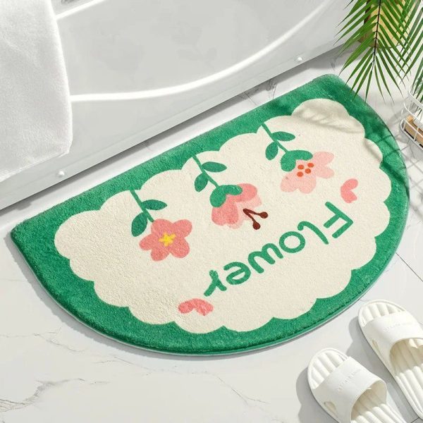 tapis de bain antidérapant fleurs