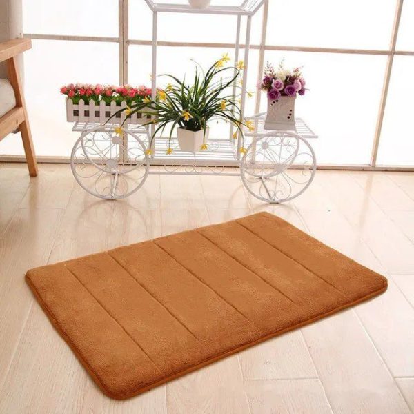 tapis de bain antidérapant marron