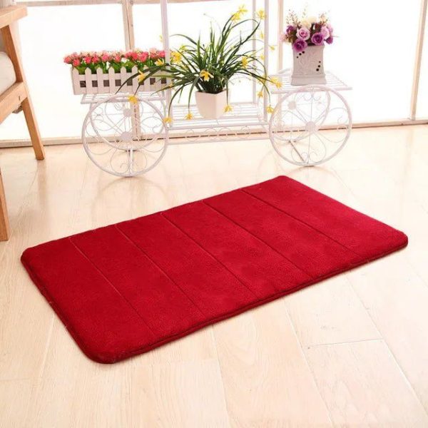 tapis de bain antidérapant rouge