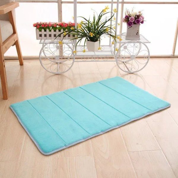 tapis de bain antidérapant turquoise