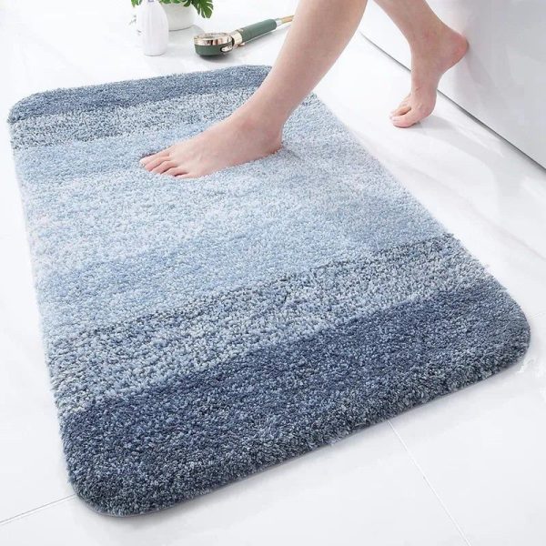 tapis de bain dégradé bleu