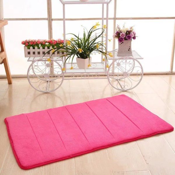 tapis de bain rouge rose