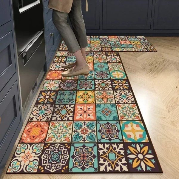tapis de cuisine carreaux mosaïques