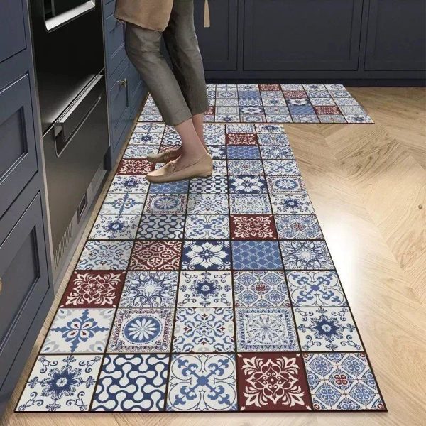 tapis de cuisine carreaux orientaux