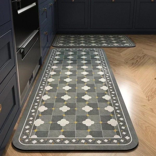 tapis de cuisine chic gris