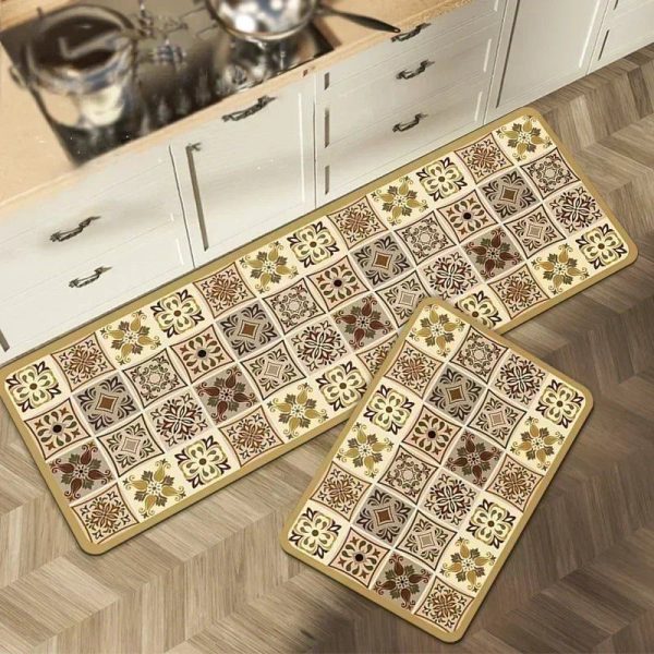 tapis de cuisine mosaïque bohème