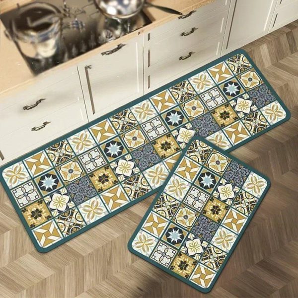 tapis de cuisine mosaïques chic
