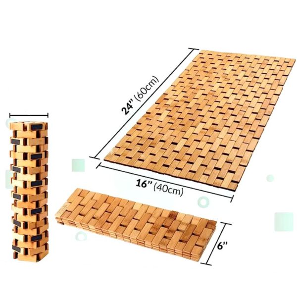 tapis salle de bain bambou